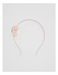 Mini Bow Headband in Mineral Pink
