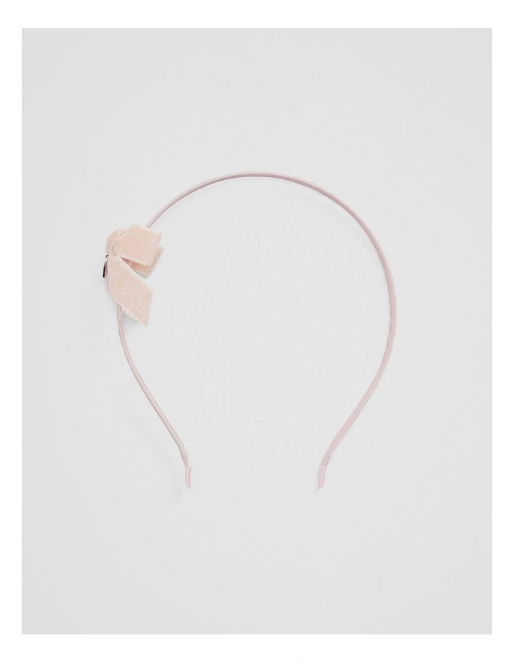 Mini Bow Headband in Mineral Pink image 1