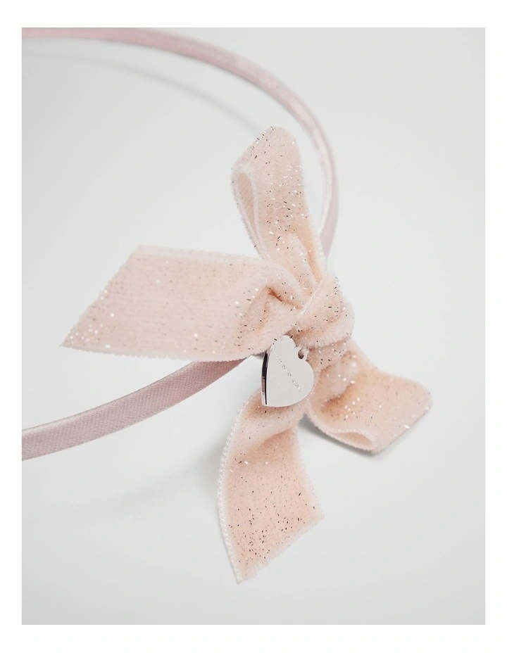 Mini Bow Headband in Mineral Pink image 2