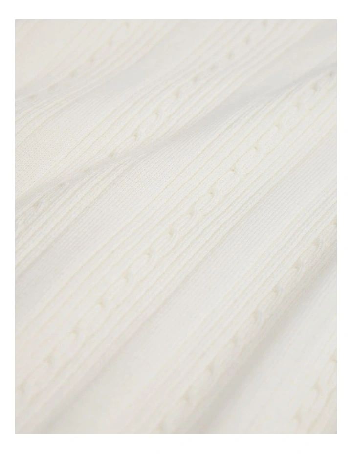 Organically Grown Cotton Knit Polo in Marshmallow image 2