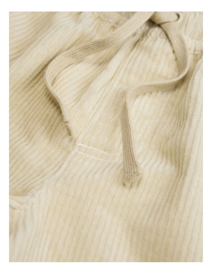 Organically Grown Cotton Cord Short in Oat image 5