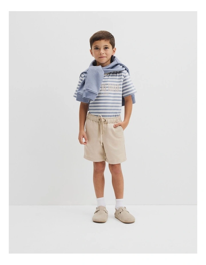 Cotton Linen Short in Oat image 1