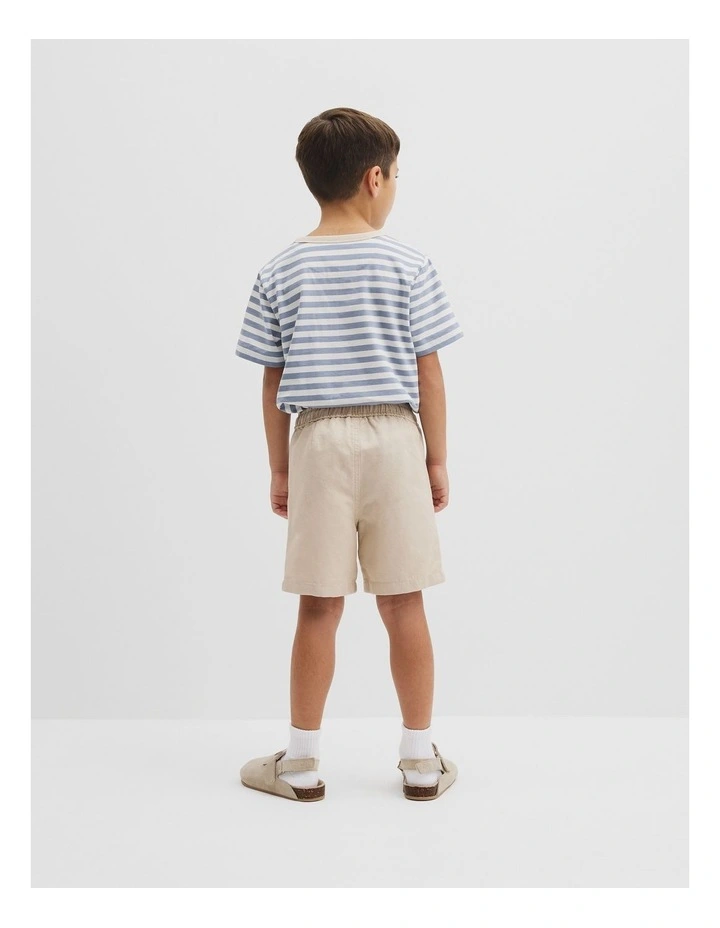 Cotton Linen Short in Oat image 3
