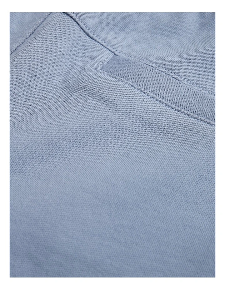 Organically Grown Cotton Pocket Detail Sweat Short in Slate Blue image 5