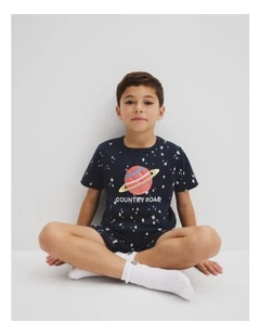 Outer Space Pyjama Set in Navy