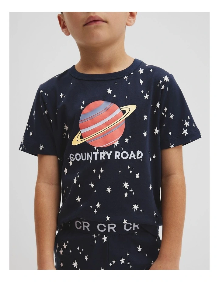 Outer Space Pyjama Set in Navy image 2