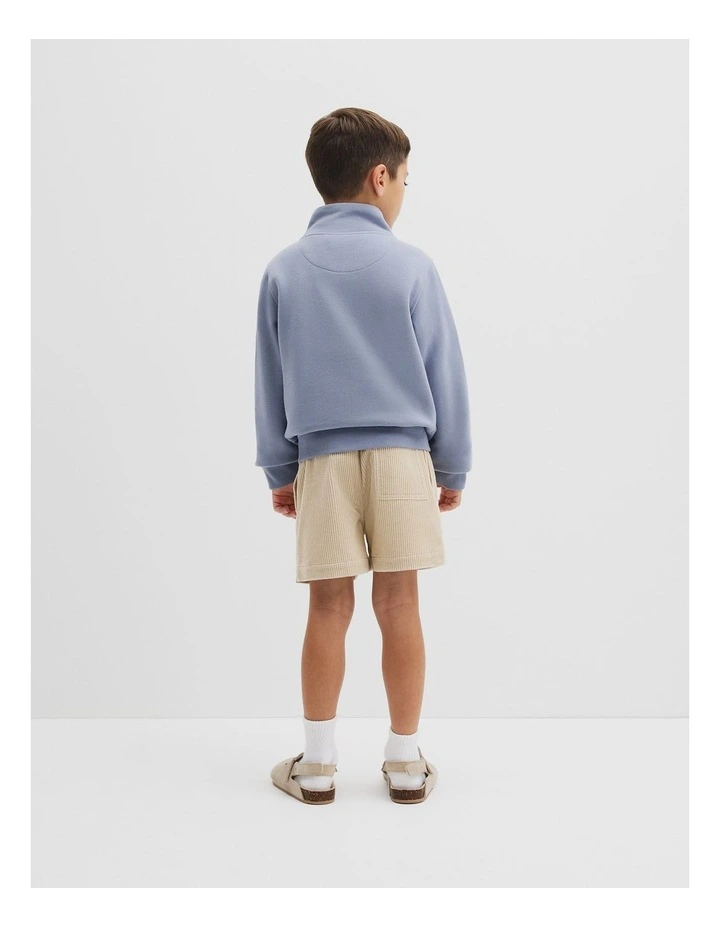 Verified Australian Cotton Heritage Half Zip Sweat in Slate Blue image 3