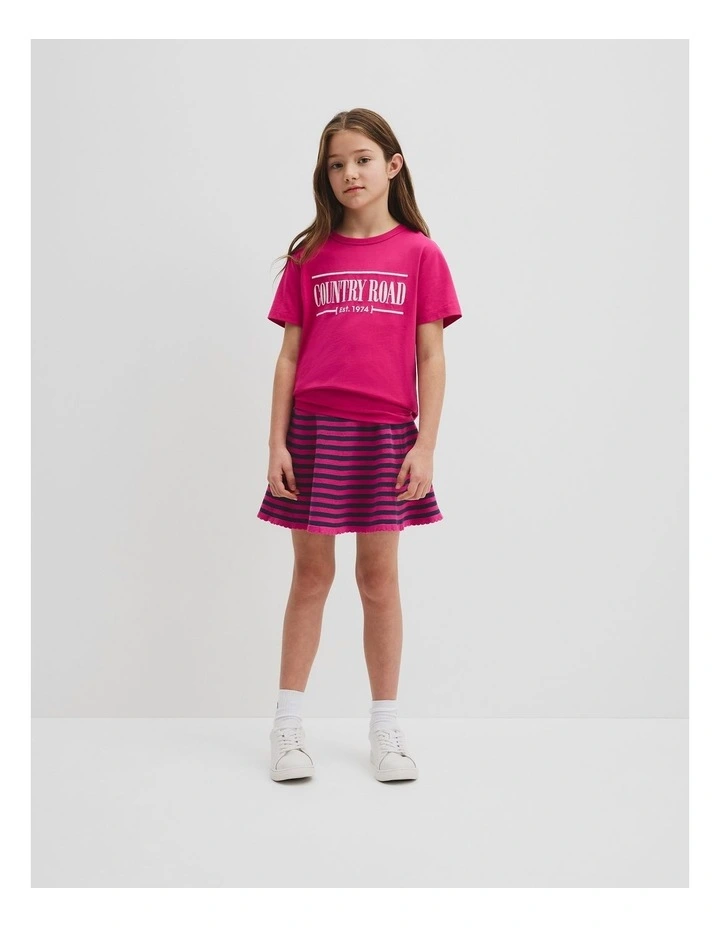 Verified Australian Cotton Heritage T-shirt in Raspberry image 1