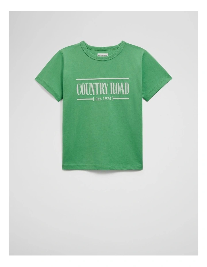 Verified Australian Cotton Heritage T-shirt in Jade Green image 1