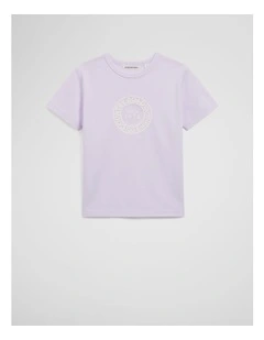 Australian Cotton Oversized Logo T-shirt in Lilac