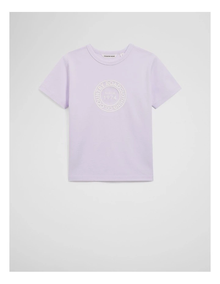 Australian Cotton Oversized Logo T-shirt in Lilac image 1