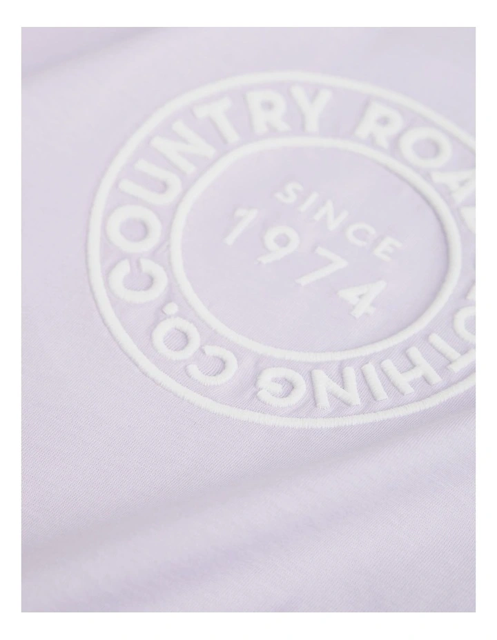 Australian Cotton Oversized Logo T-shirt in Lilac image 3