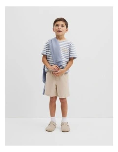 Australian Cotton Heritage T-shirt in Slate Stripe