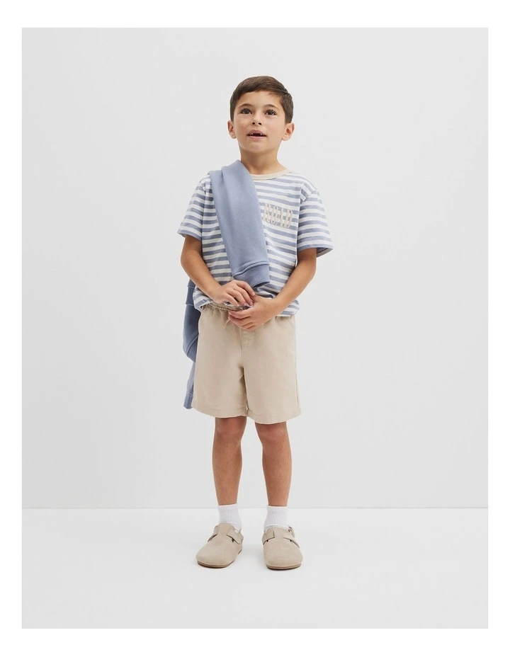 Australian Cotton Heritage T-shirt in Slate Stripe image 1