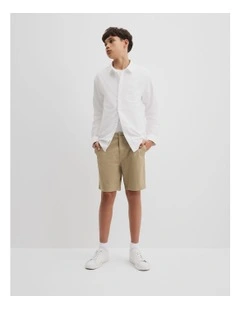 Teen Australian Cotton Chino Short in Birch