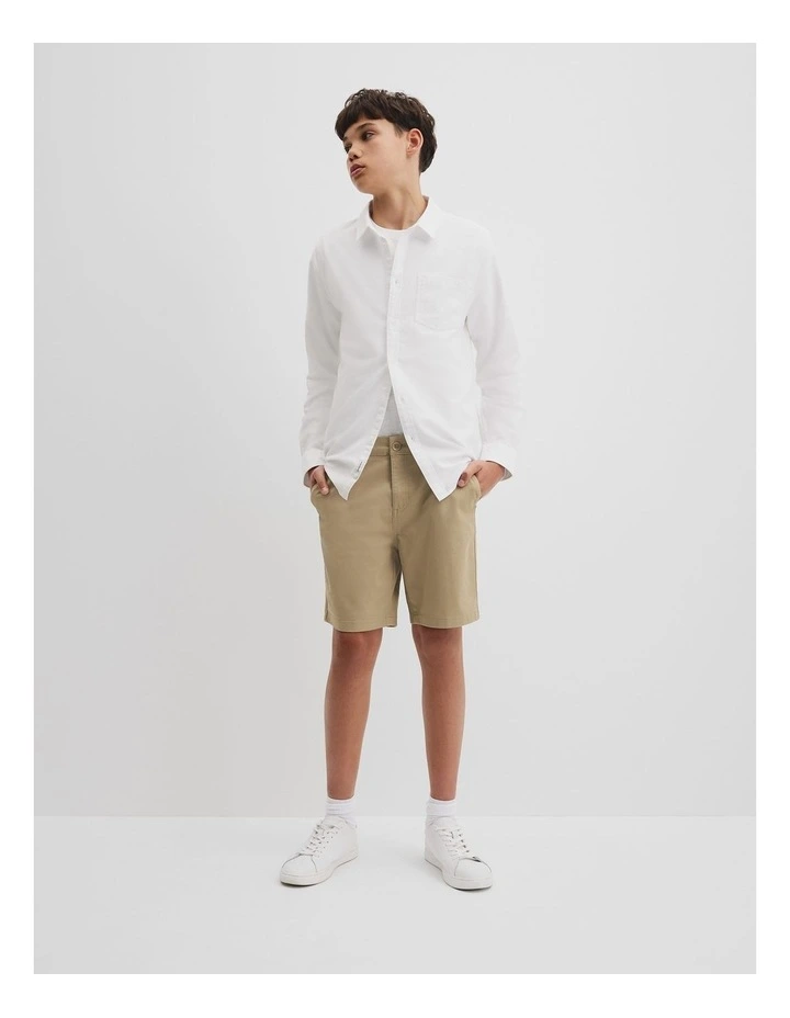 Teen Australian Cotton Chino Short in Birch image 1