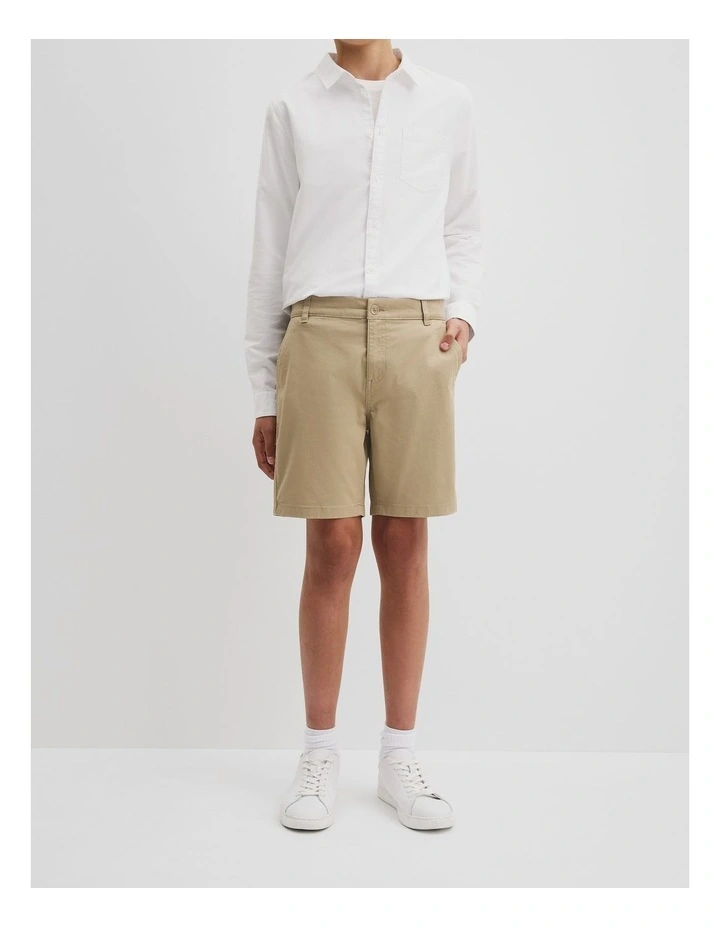 Teen Australian Cotton Chino Short in Birch image 2
