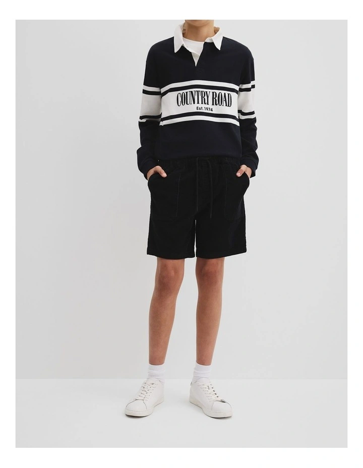Teen Cord Short in Black image 2