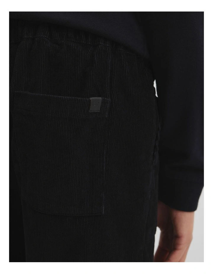 Teen Cord Short in Black image 3