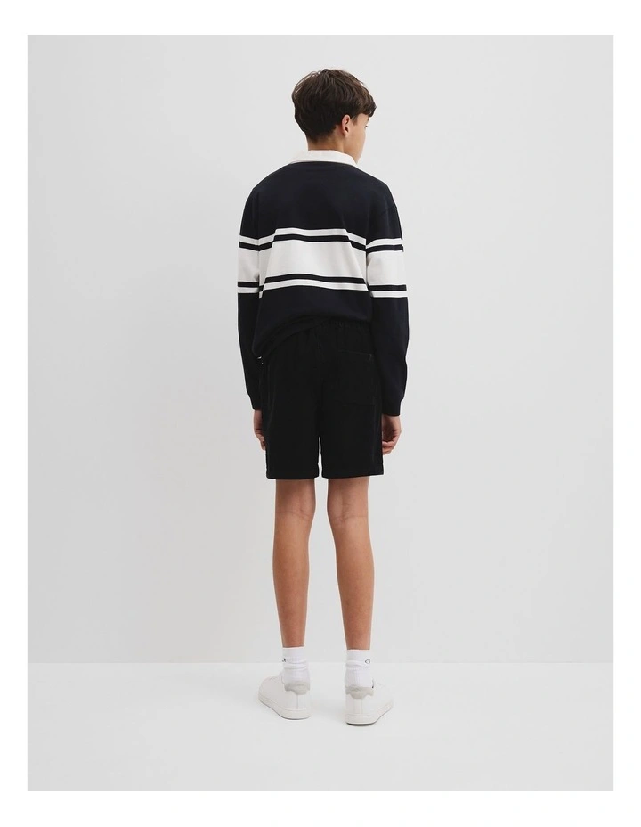 Teen Cord Short in Black image 4