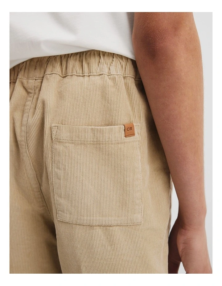 Teen Cord Short in Latte image 2