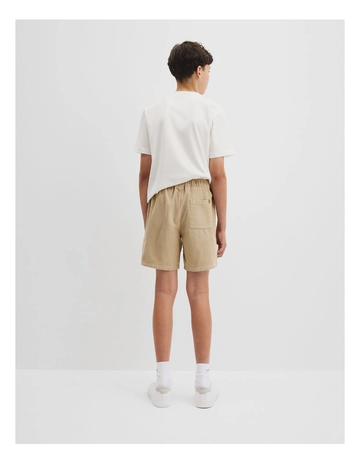 Teen Cord Short in Latte image 4