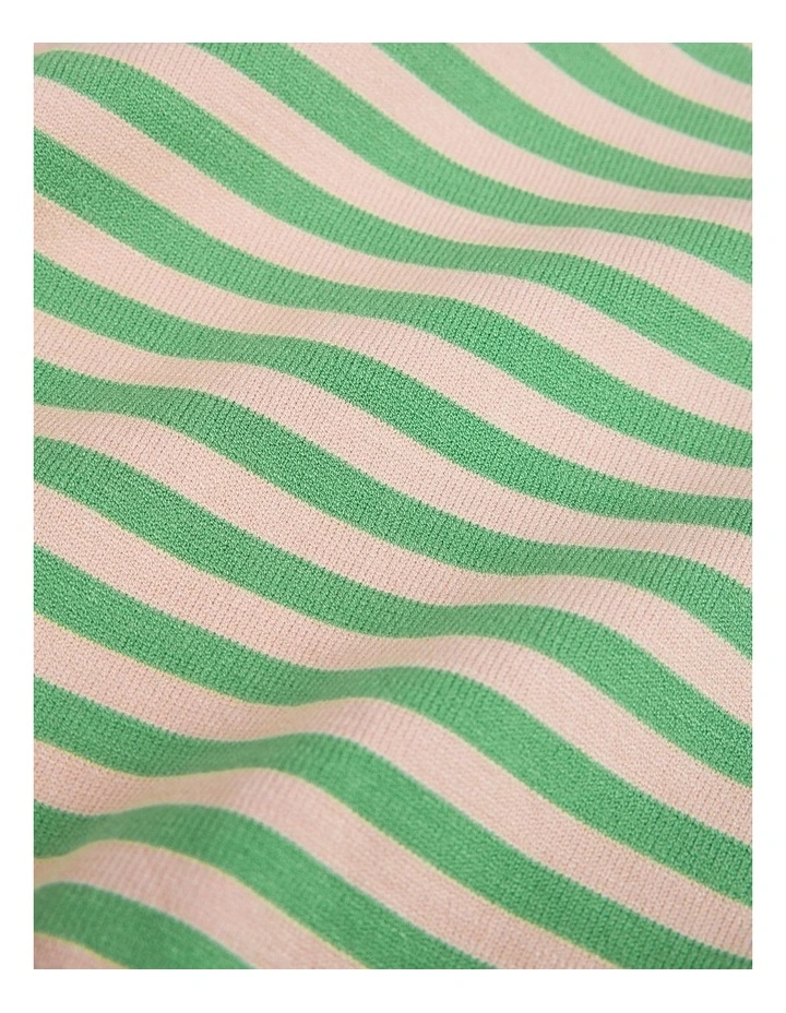 Stripe Knit Top in Jade Green image 5