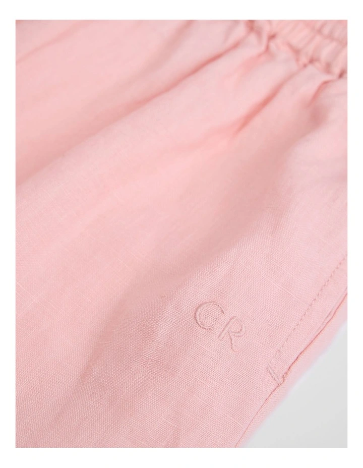 Organically Grown Linen Linen Pull On Pant in Blush Pink image 5