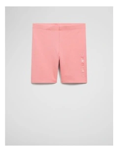 Organically Grown Cotton Blend Bike Short in Strawberry