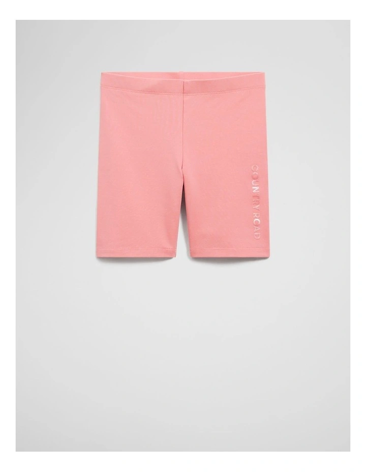 Organically Grown Cotton Blend Bike Short in Strawberry image 1