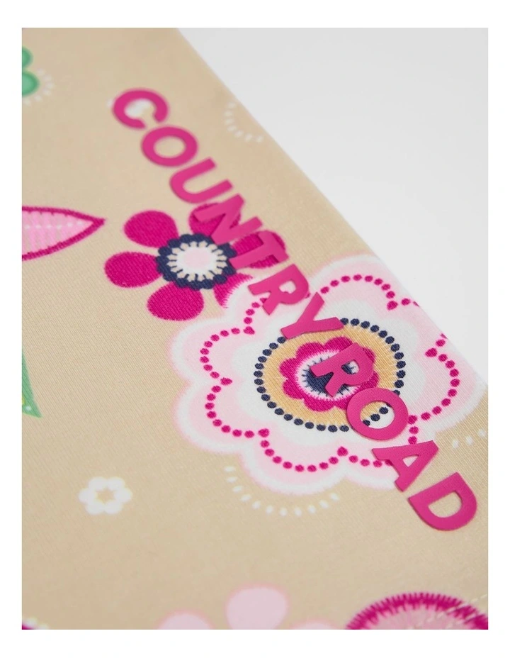 Organically Grown Cotton Bike Short in Summer Floral image 2