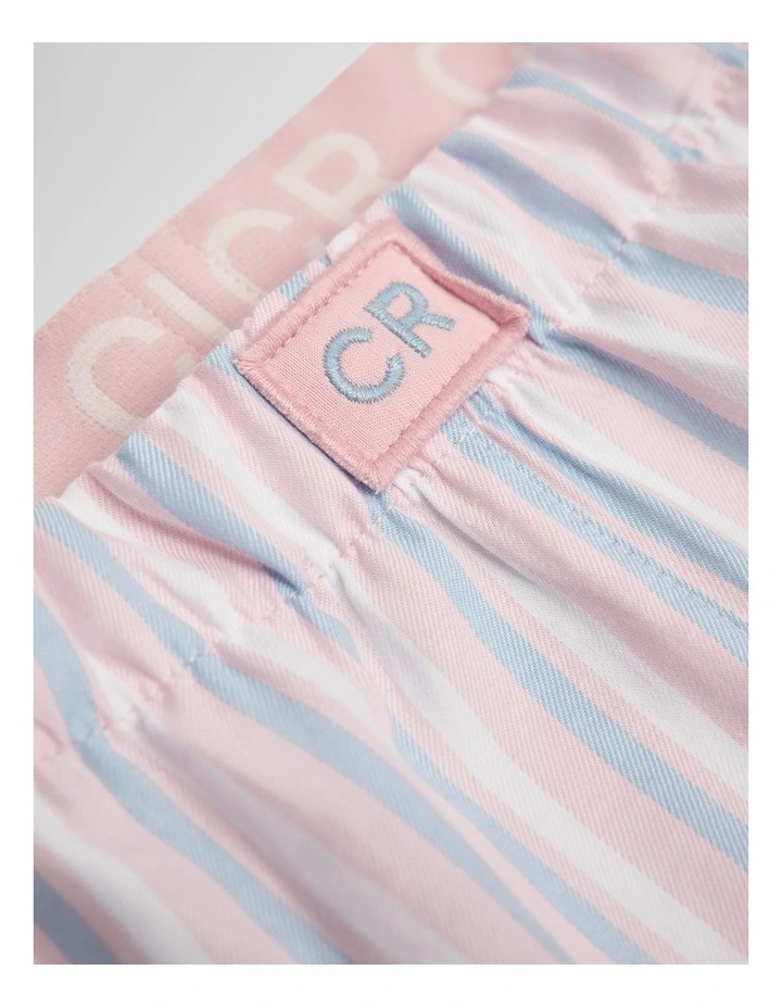 Australian Cotton Logo Boxer Pyjama Set in Blush Pink image 2