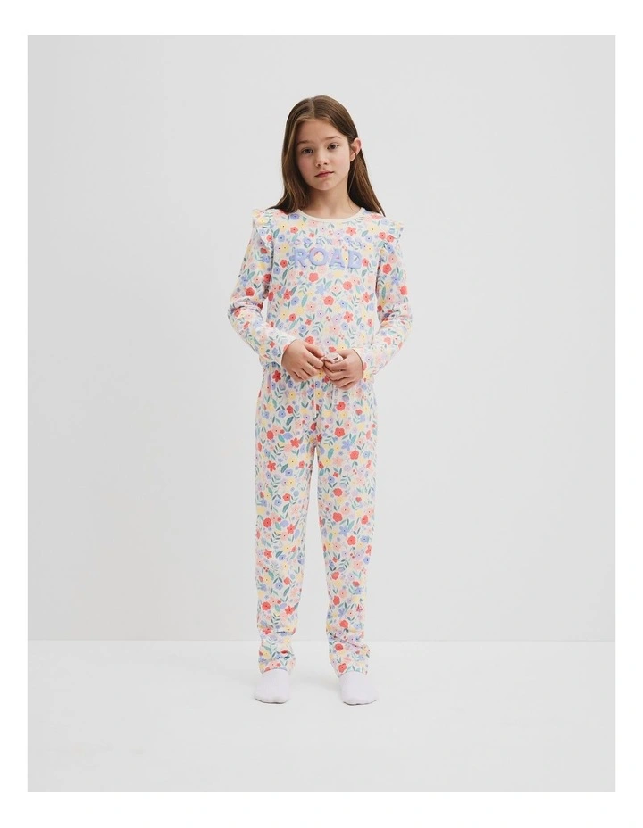 Australian Cotton Floral Frill Pyjama Set in Multi Floral image 2