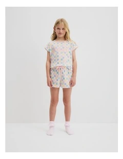 Australian Cotton Check Pyjama Set in Multi Marsh