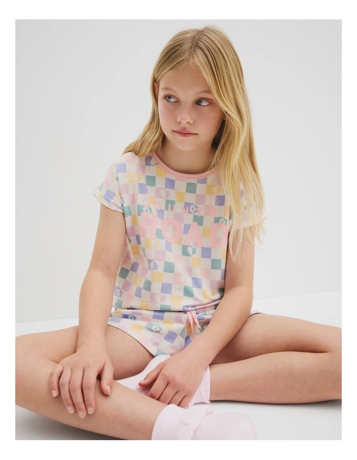 Australian Cotton Check Pyjama Set in Multi Marsh image 2