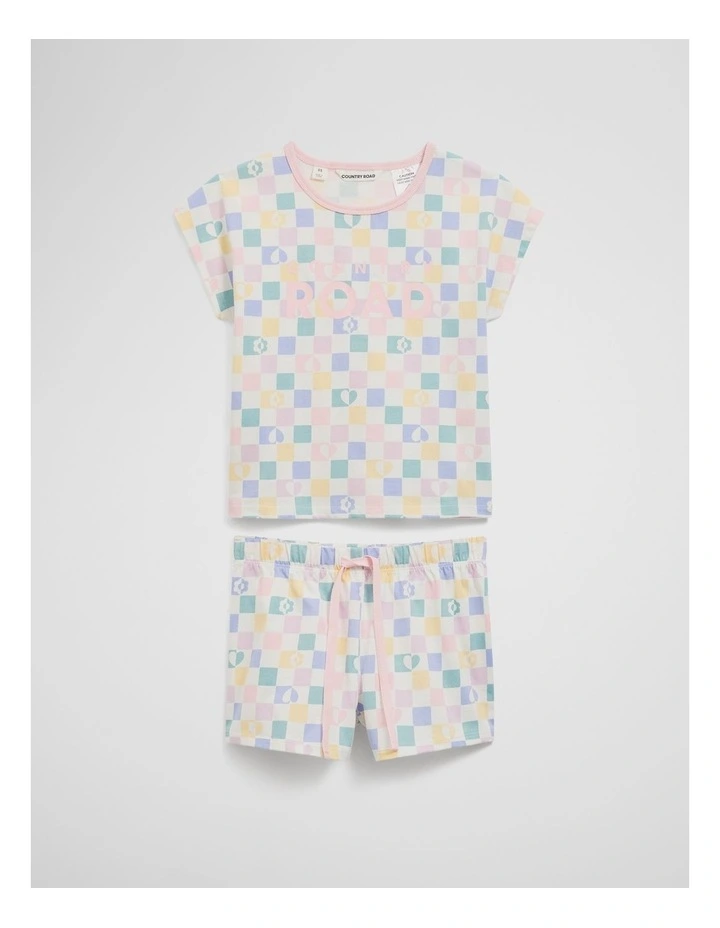 Australian Cotton Check Pyjama Set in Multi Marsh image 4