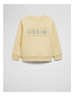 Verified Australian Cotton Heritage Sweat in Lemon Multi