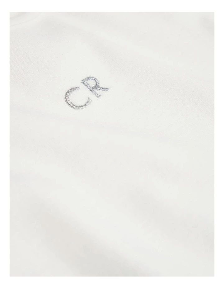 Bubble Sleeve T-shirt in Marshmallow image 5