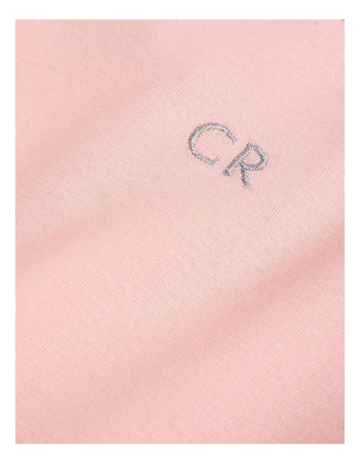 Bubble Sleeve T-shirt in Blush Pink image 2