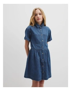 Chambray Mini Dress in Chambray