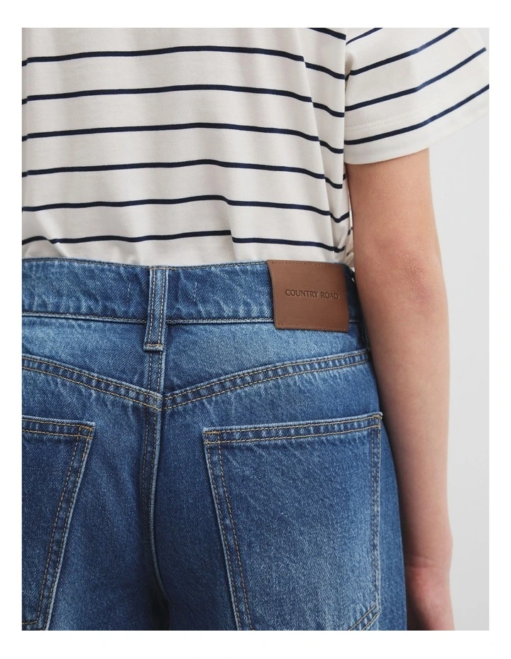Mid Rise Wide Leg Jean in Mid Blue Wash image 4