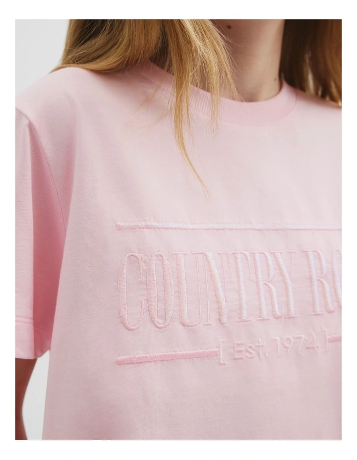 Teen Verified Australian Cotton Heritage T-shirt in Soft Pink Metallic image 3