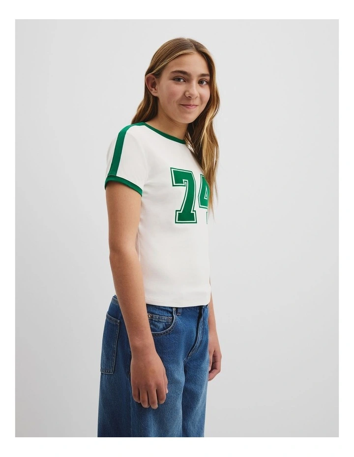 Teen Australian Cotton Logo Baby T-shirt in Marshmallow image 2
