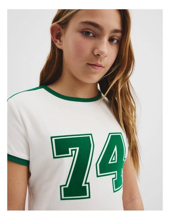Teen Australian Cotton Logo Baby T-shirt in Marshmallow image 3