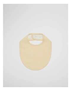 Organically Grown Cotton Waffle Bib in Lemon
