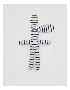 Organically Grown Cotton Stripe Rib Bunny Toy