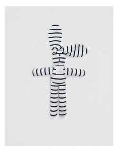 Organically Grown Cotton Stripe Rib Bunny Toy