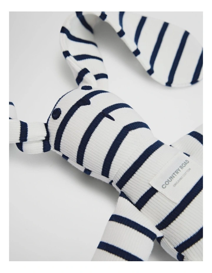 Organically Grown Cotton Stripe Rib Bunny Toy image 2