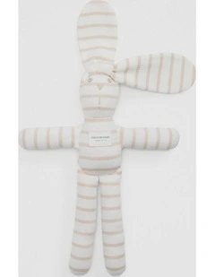 Organically Grown Cotton Stripe Rib Bunny Toy