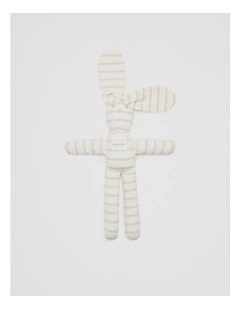Organically Grown Cotton Stripe Rib Bunny Toy